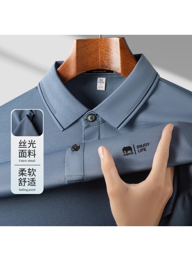 Fomoce business Casual Short-sleeve Comfortable Polo Shirt For Men - Image 2
