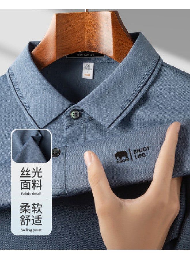 Fomoce business Casual Short-sleeve Comfortable Polo Shirt For Men - Image 1