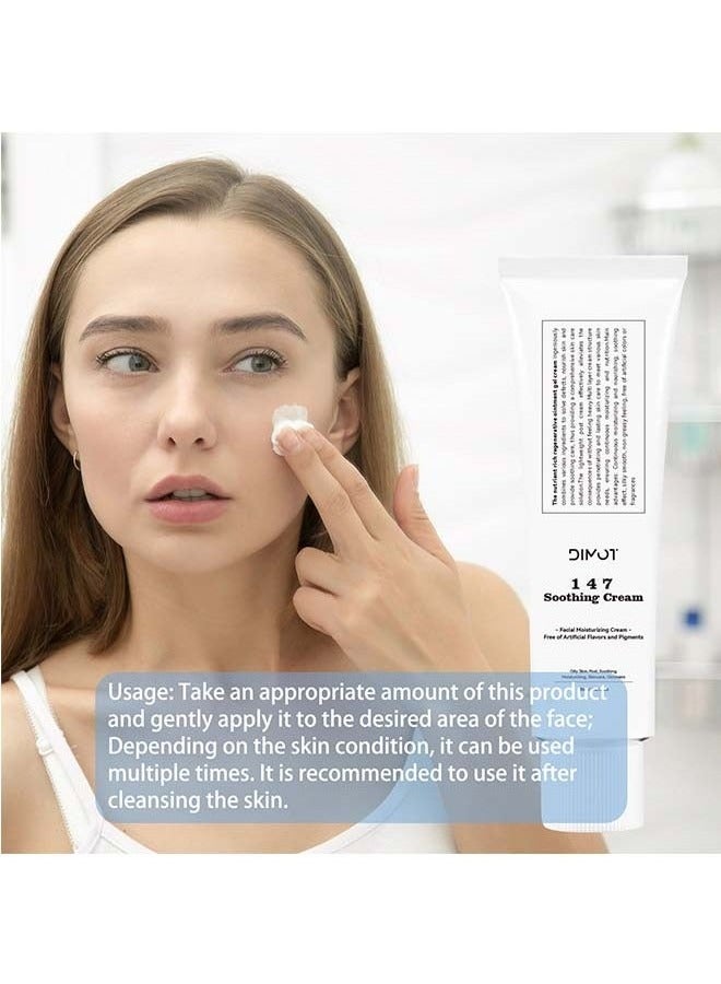 ديموت 147 مهدئا كريم ، كريم إصلاح الحاجز ، يوميا مرطب الوجه ، وتعزيز إصلاح البشرة الجافة والحساسة ، عيب مهدئا الرعاية ، وإصلاح حاجز الوجه ، ومناسبة لجميع أنواع البشرة - Image 4