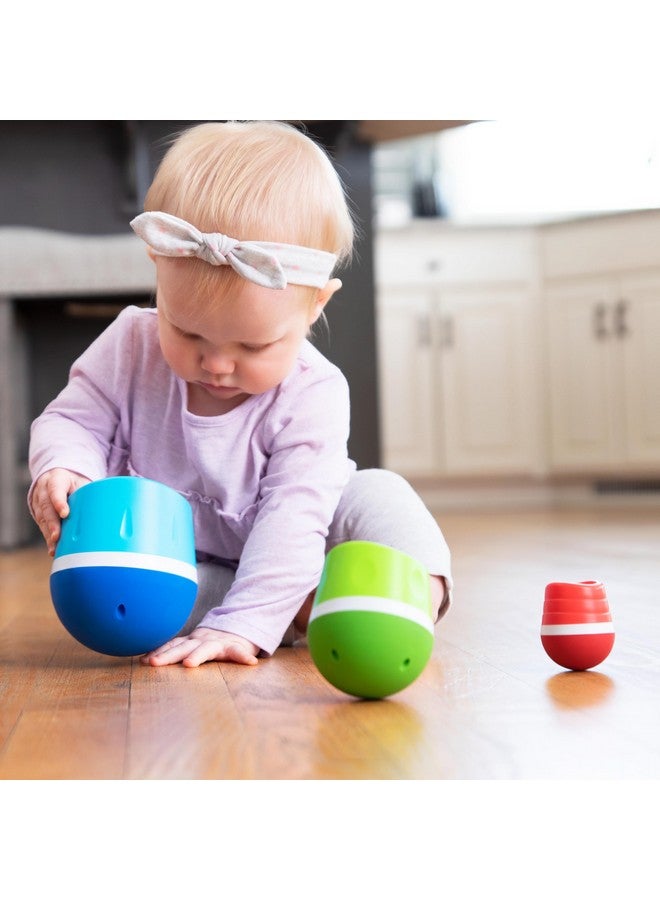 Fat Brain Toys ألعاب فاط برين تومبل روس - لعبة تكديس متوازنة لتحسين المهارات الحركية الدقيقة للأطفال والرضع - Image 3