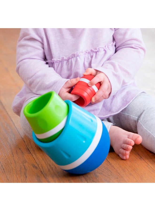 Fat Brain Toys ألعاب فاط برين تومبل روس - لعبة تكديس متوازنة لتحسين المهارات الحركية الدقيقة للأطفال والرضع - Image 4