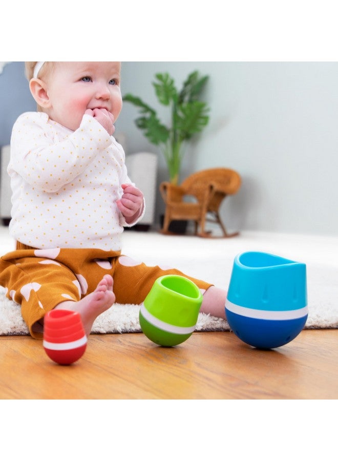 Fat Brain Toys ألعاب فاط برين تومبل روس - لعبة تكديس متوازنة لتحسين المهارات الحركية الدقيقة للأطفال والرضع - Image 5