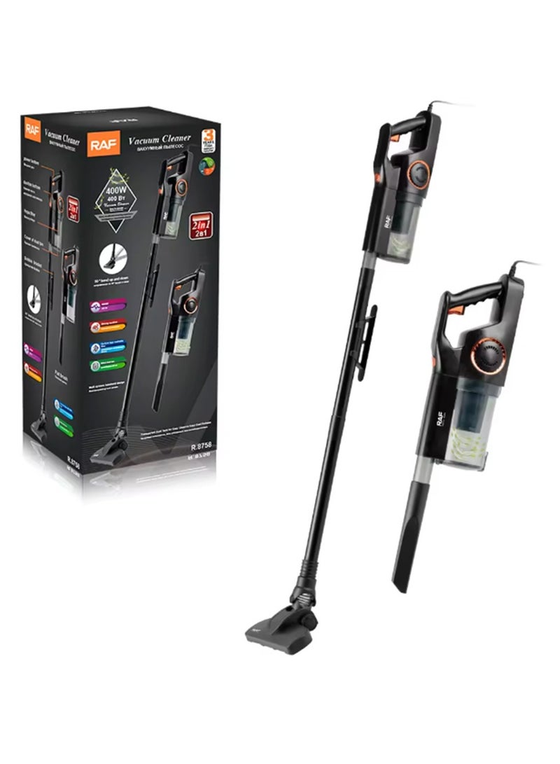 آر إيه أف مكنسة كهربائية 2 في 1 عالية الجودة بقدرة 400 وات مع جهاز محمول للأريكة ذات الأرضيات الصلبة - Image 1