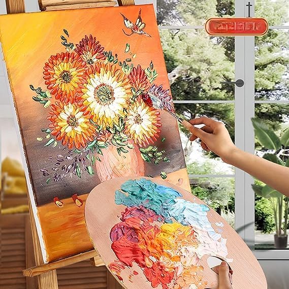 LUOSHI Acrylic Paint Set 12 Colours 30ml Art Canvas Crafts Acrylic Pastel Paints Tubes Set for Canvas, Wood, Fabric, Leather, Cardboard, Paper, Mdf and Crafts - Image 3