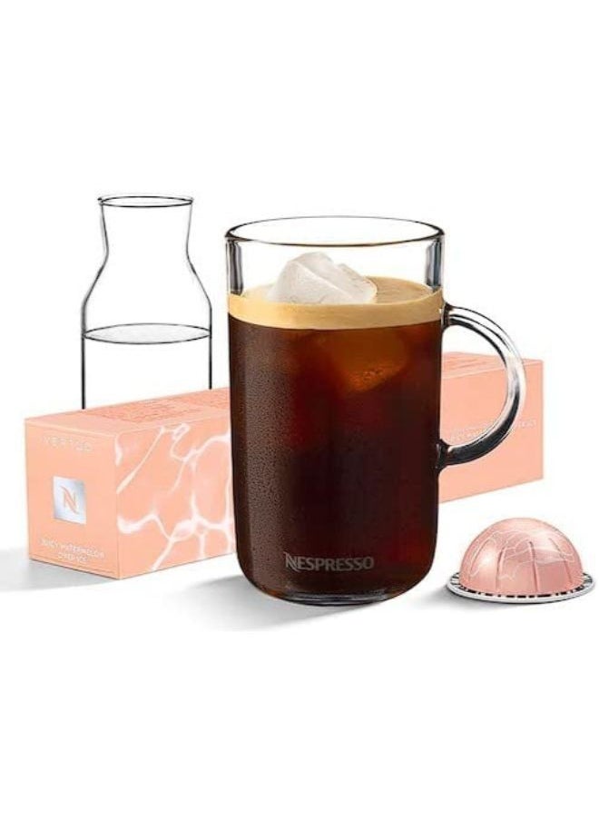 Nespresso - Nespresso Barista Creations VertuoLine Juicy Watermelon Over Ice Flavoured Roasted Ground Coffee Capsules, Limited Edition, 10 Capsules 1 Sleeve - Image 1