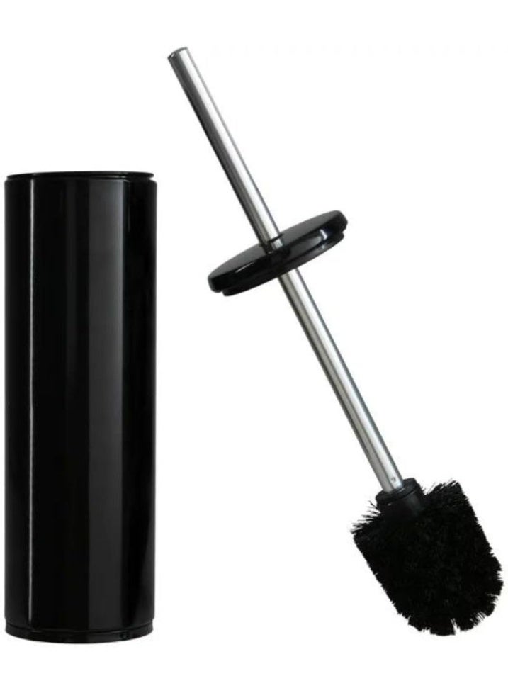 بريمانوفا فرشاة مرحاض مع حامل أكريليك ومقبض ستانلس ستيل – 41 سم مع وعاء داخلي (أسود) - Image 2