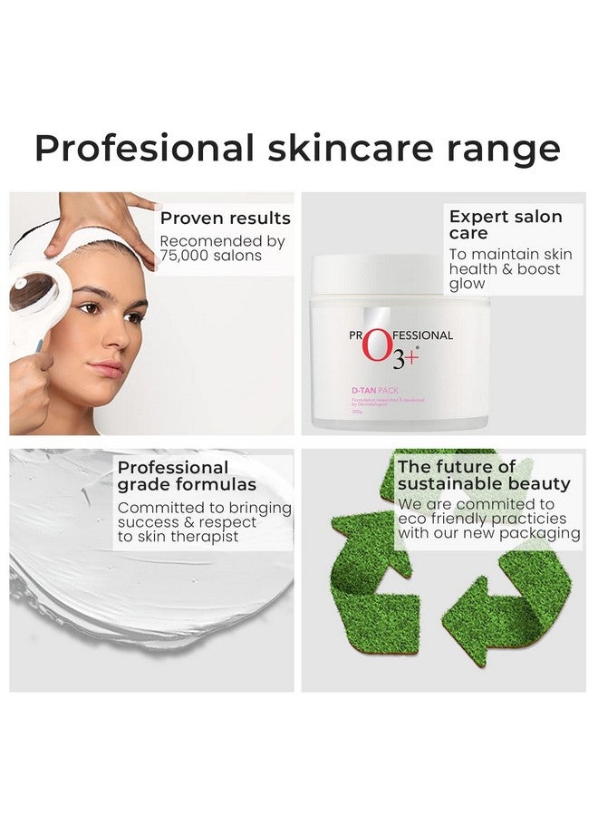 O3+ Dtan Pack For Instant Tan Removal & Sun Damage Protection Infused With Mint And Eucalyptus Oil Ideal For All Skin Types (300G) ; Detan Pack For Tan Removal - Image 4