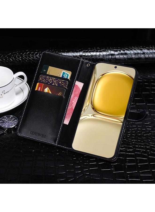 إيدويي جراب لهاتف موتورولا موتو E15 مصنوع من جلد التمساح - Image 2