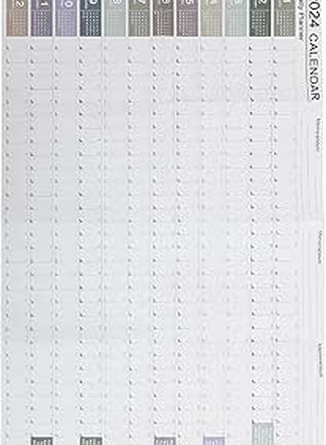 2024 Wall Hanging Paper Calendar with Annual Planner for Home and Office A4 Size - Image 1