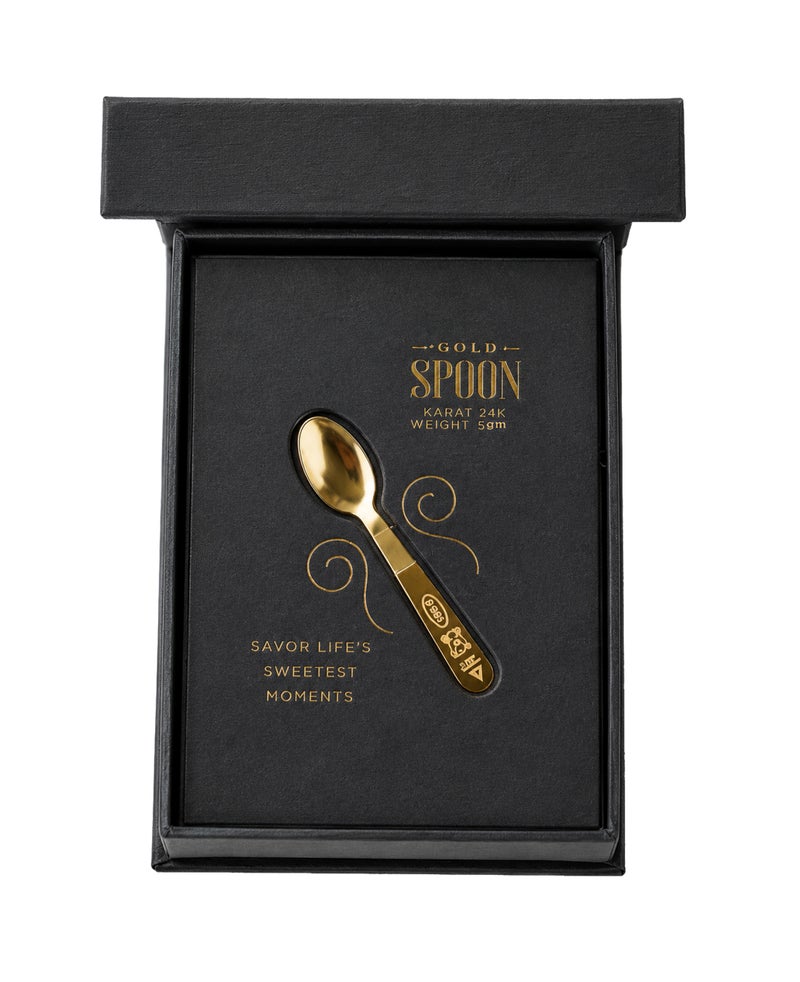 AURIZ MINTING Rizan Jewellery - Auriz Minting 5Gm 24K Gold Spoon 999.9 Purity - 5 Grams - Image 2