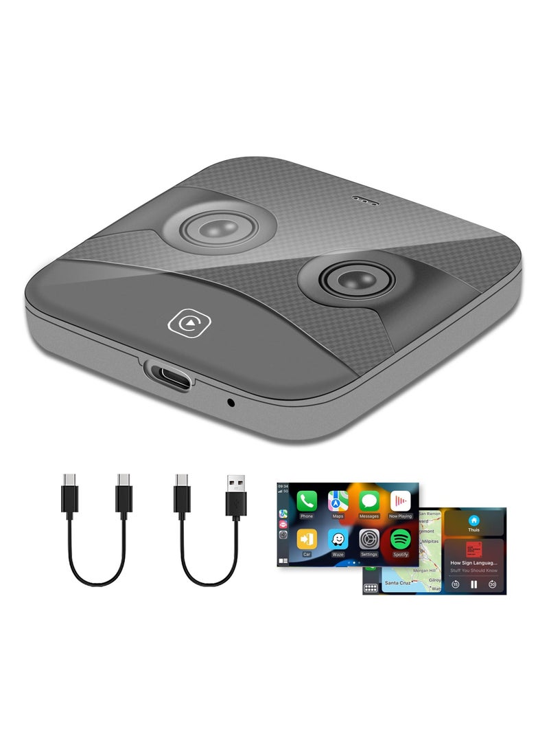 Captaintech Wireless CarPlay, Adapter for All Factory Wired CarPlay Cars, CarPlay Wireless Dongle Plug & Play Converts Wired CarPlay to Wireless for Factory Wired CarPlay Cars Ai Box Adapter USB Type C - Image 1