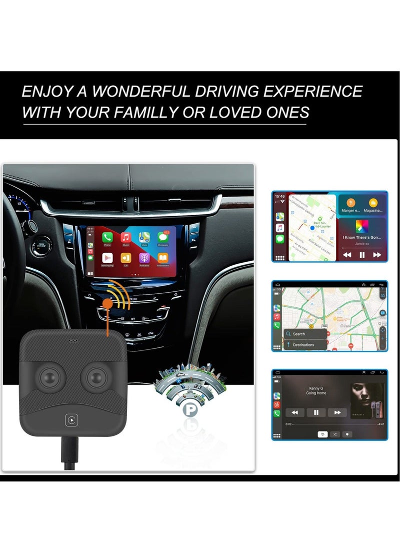 Captaintech Wireless CarPlay, Adapter for All Factory Wired CarPlay Cars, CarPlay Wireless Dongle Plug & Play Converts Wired CarPlay to Wireless for Factory Wired CarPlay Cars Ai Box Adapter USB Type C - Image 5
