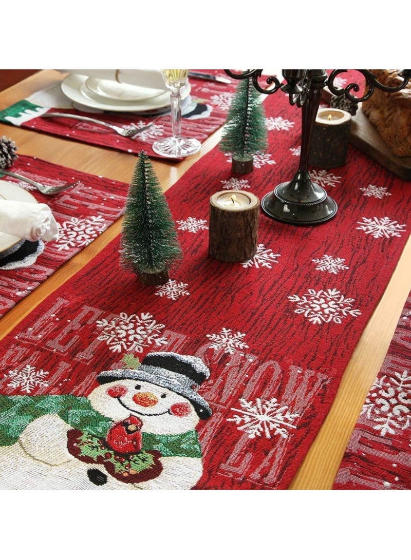 AUTOYSUR Christmas Embroidered Table Runner Holly Poinsettia Christmas Table Runner Christmas Dinner Decoration Christmas Flower Table Runner Christmas Table Decorations - Image 4
