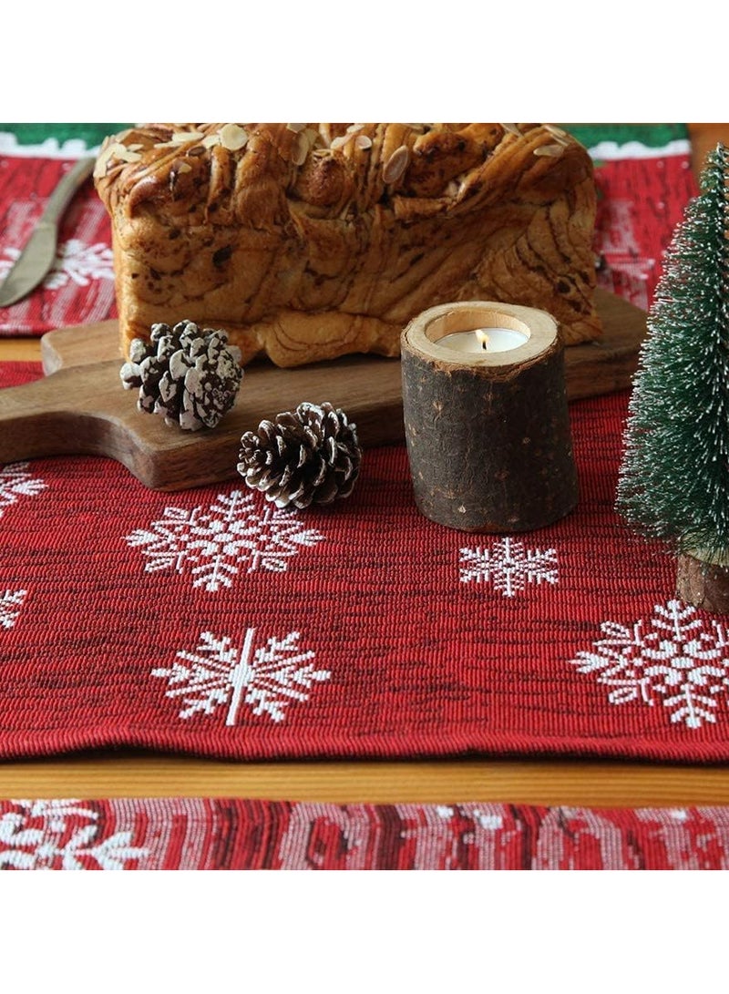 AUTOYSUR Christmas Embroidered Table Runner Holly Poinsettia Christmas Table Runner Christmas Dinner Decoration Christmas Flower Table Runner Christmas Table Decorations - Image 5