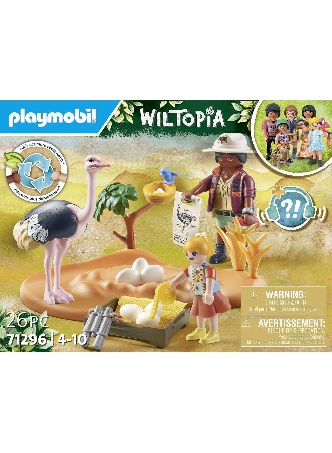 بلاي موبيل بلايموبيل ويلتوبيا – مجموعة عش النعامة | مجسمات، حيوانات نعامة، إكسسوارات العش وعناصر لعب إبداعية في عالم الحياة البرية | موديل 71296 | لعبة إبداعية للأطفال بعمر 4 سنوات فما فوق | 71296 - Image 4