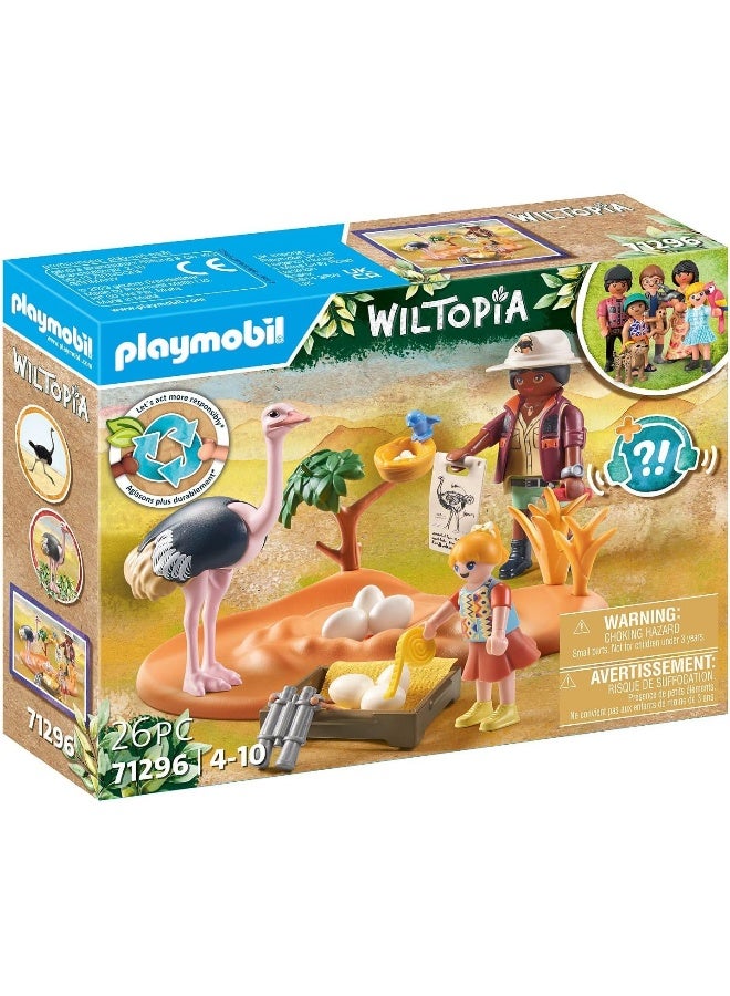 بلاي موبيل بلايموبيل ويلتوبيا – مجموعة عش النعامة | مجسمات، حيوانات نعامة، إكسسوارات العش وعناصر لعب إبداعية في عالم الحياة البرية | موديل 71296 | لعبة إبداعية للأطفال بعمر 4 سنوات فما فوق | 71296 - Image 2