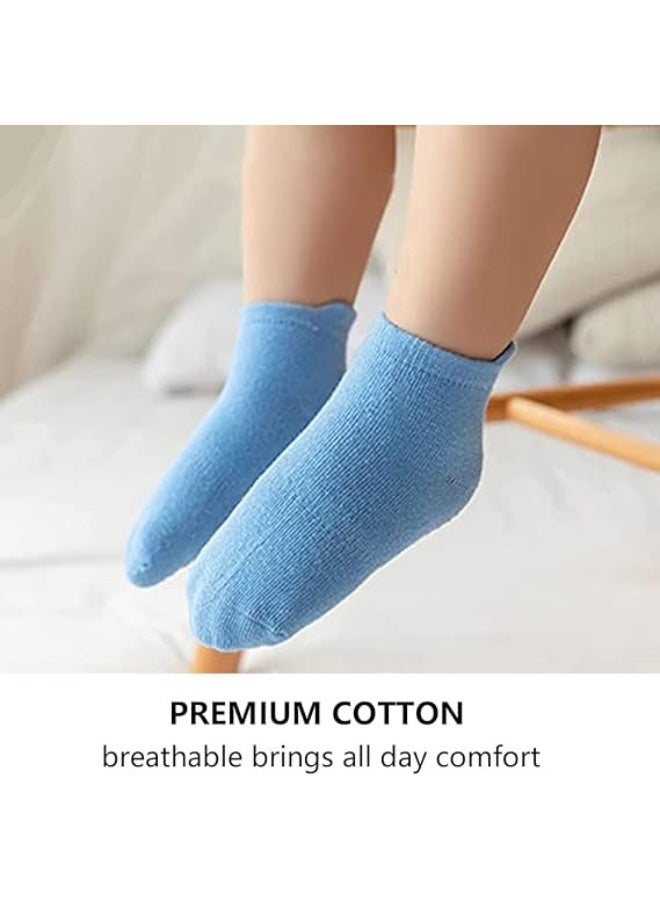 نيس آرت 6 أزواج من جوارب القطن الطفل متعددة الألوان المضادة للانزلاق - جوارب الكاحل الطفل المضادة للانزلاق للأولاد والبنات ، ناعمة وتتنفس ، متعددة الألوان (0-5 سنوات) - Image 2