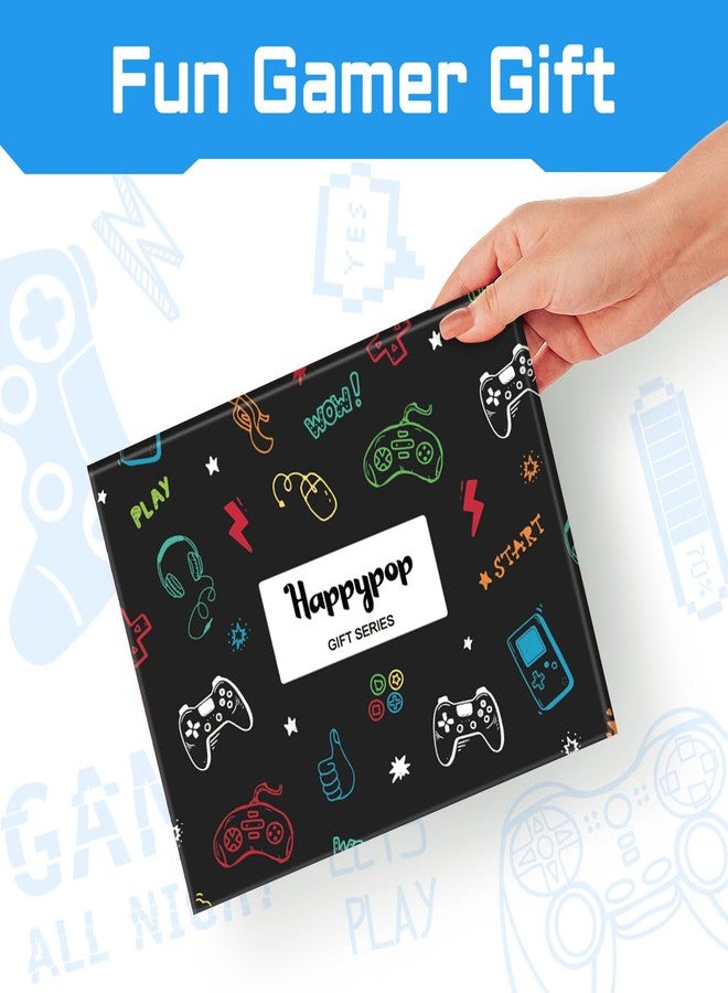 Happy Pop Gamer Gifts for Men - Funny Socks for Men Women, Gaming Socks for Teens with Greeting Card and Keychain - Image 4