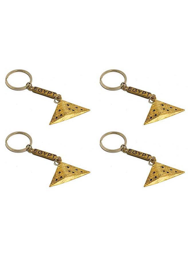 immatgar - 4 pieces of  immatgar pharaonic Pyramid keychain Egyptian souvenirs gifts from egypt Authentic Pharaoh (Golden) - Image 1