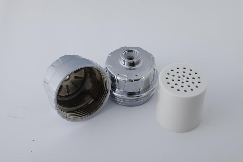 Kuber Industries Shower Filter Element Steel Shower Filter for Hard Water 9 In 1 Hard Water Filter for Chlorine Removal 15 Stages Compound Filter Set W3015 Silver - Image 4