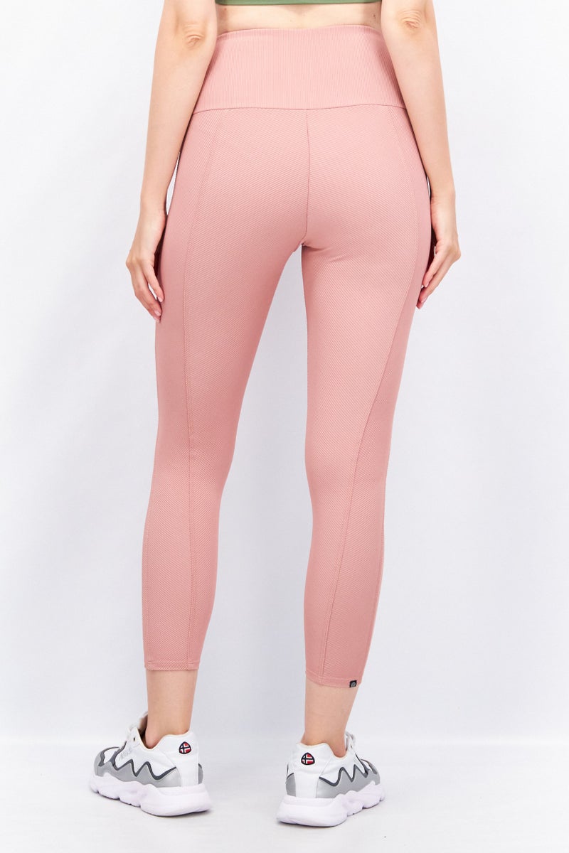 Onzie Women Textured Leggings, Mauve Pink - Image 3