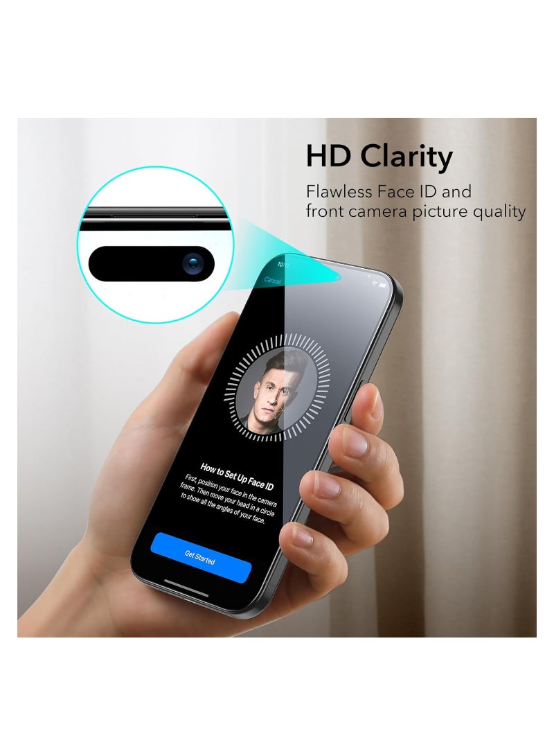 ELTRAZONE ELTERAZONE Compatible with iPhone 15 plus Screen Protector Set, 2.5D Curved Edges, Full-Coverage 5D Tempered Glass, Military-Grade Protection, Scratch Resistant - Image 5