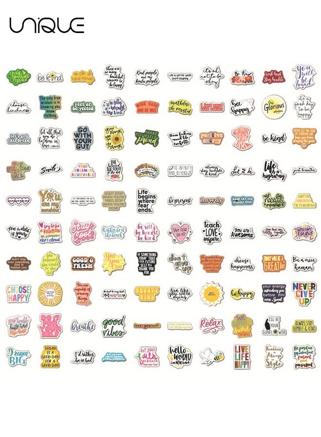 Unique 100 Pcs Inspirational Words Stickers for Motivational Quote Stickers for Teens and Adults Trendy Vinyl Positive Sticker for Water Bottles Book Laptop  - Image 2