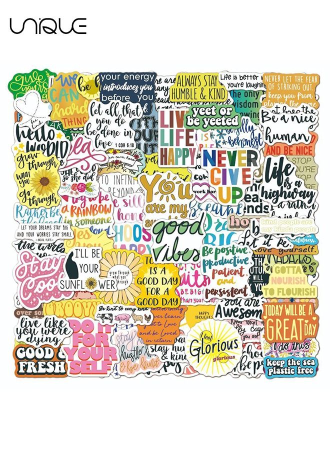 Unique 100 Pcs Inspirational Words Stickers for Motivational Quote Stickers for Teens and Adults Trendy Vinyl Positive Sticker for Water Bottles Book Laptop  - Image 3