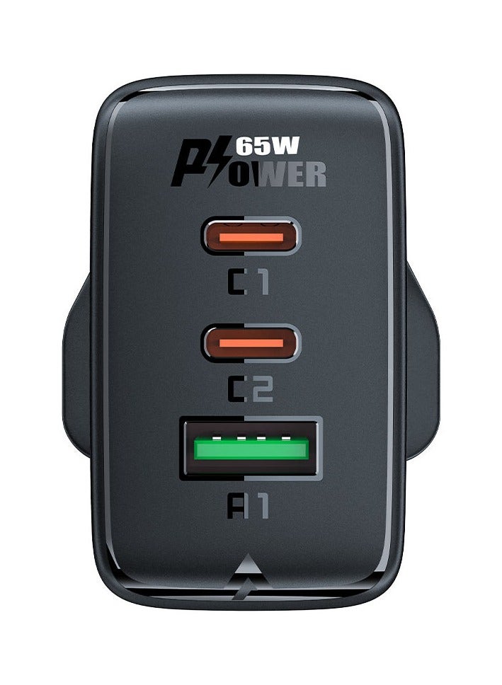 ACEFAST Fast Charge Wall Charger A44 PD65W GaN (2xUSB-C + USB-A) UK - Image 2
