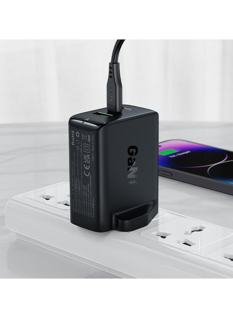 ACEFAST Fast Charge Wall Charger A44 PD65W GaN (2xUSB-C + USB-A) UK - Image 3