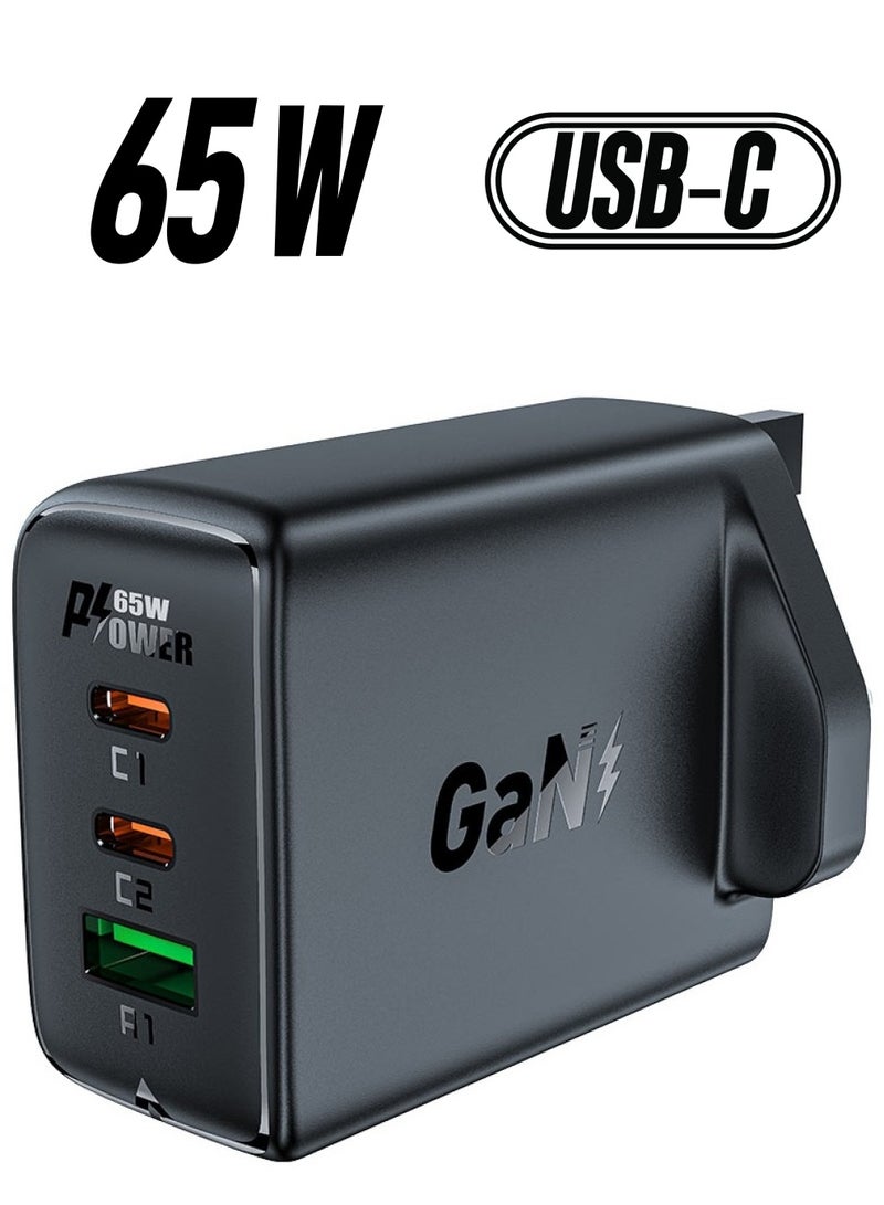 ACEFAST Fast Charge Wall Charger A44 PD65W GaN (2xUSB-C + USB-A) UK - Image 1