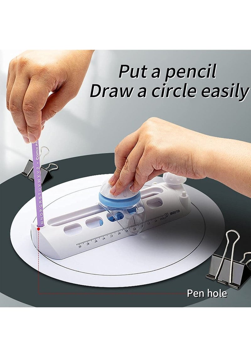 Excefore - Circle Paper Cutter, Circular Compass Craft Cutter, Paper Trimmer Scrapbooking Tool for Paper Circular Cutting Tool for Cardstocks - Image 1
