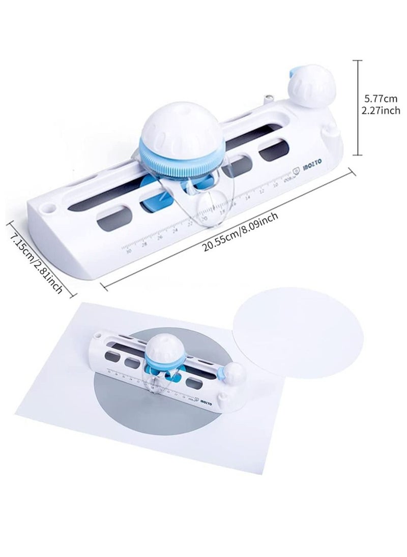 Excefore - Circle Paper Cutter, Circular Compass Craft Cutter, Paper Trimmer Scrapbooking Tool for Paper Circular Cutting Tool for Cardstocks - Image 1