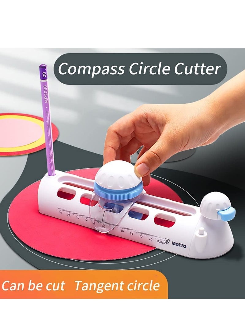 Excefore - Circle Paper Cutter, Circular Compass Craft Cutter, Paper Trimmer Scrapbooking Tool for Paper Circular Cutting Tool for Cardstocks - Image 1