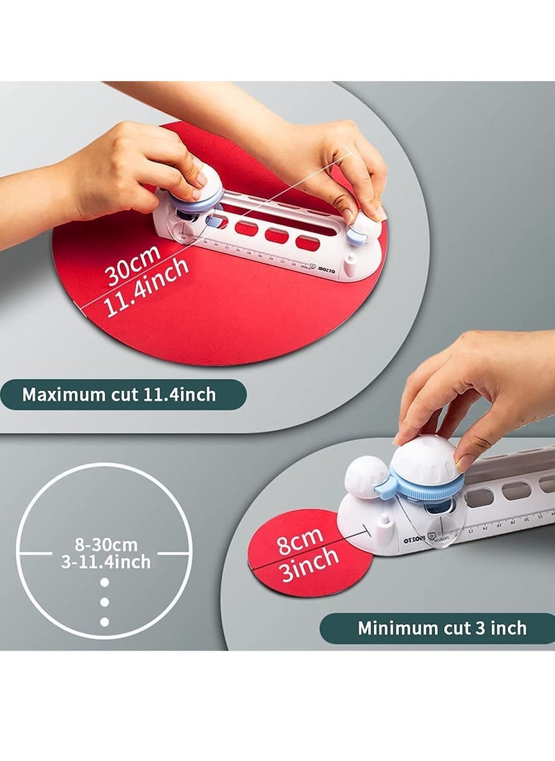 Excefore - Circle Paper Cutter, Circular Compass Craft Cutter, Paper Trimmer Scrapbooking Tool for Paper Circular Cutting Tool for Cardstocks - Image 1