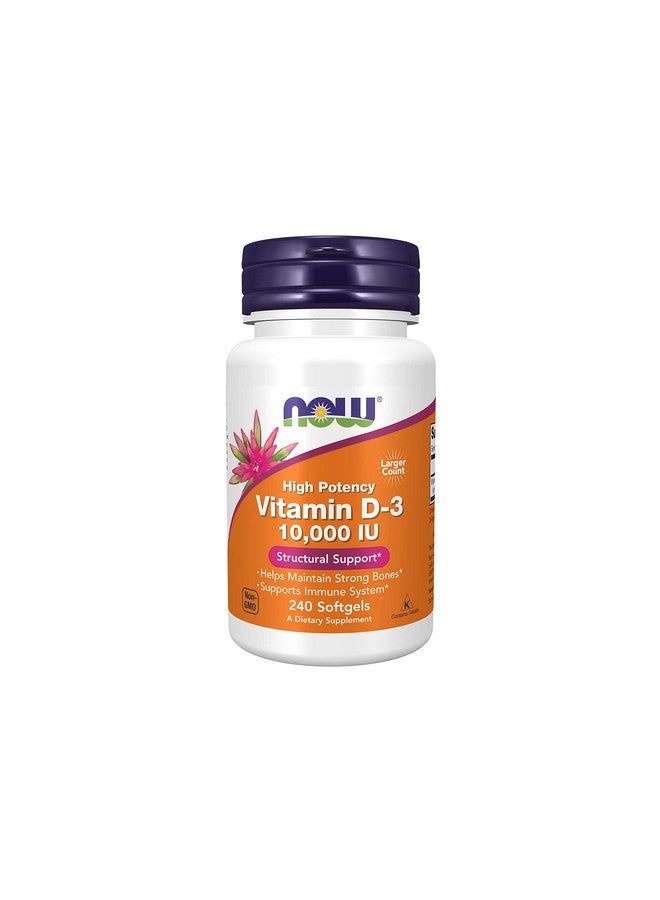 now Supplements Vitamin D3 10000 Iu Softgels Vitamin D Joint Support 240 Softgels - Image 1