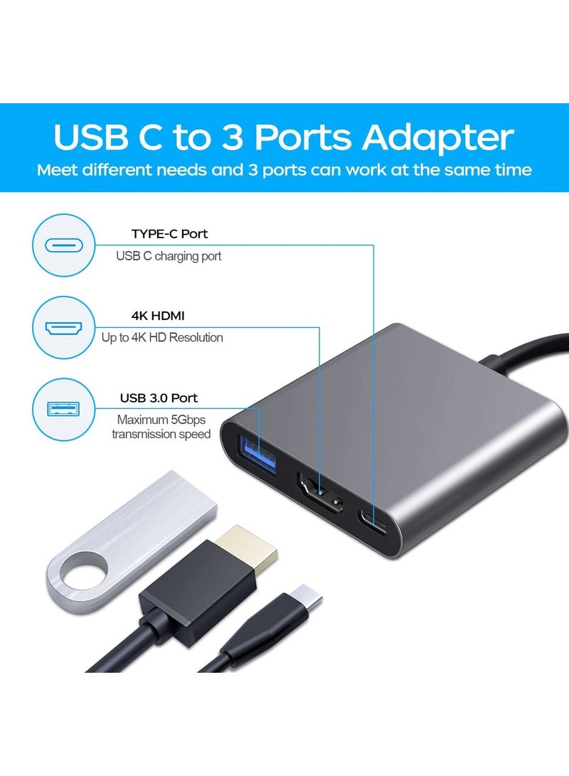 USB Type C Digital AV Multiport Adapter, Type C HDMI, Convert, USB C Hub, 100W High Speed PD Charging, 1080P, 4K Compatible, Switch TV Output - Image 2
