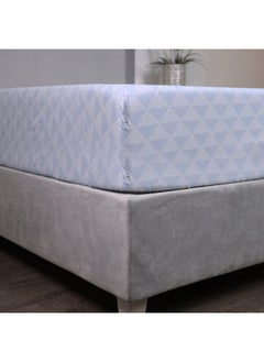 Home Box Malta Pixel Printed Cotton Super King Fitted Sheet 200 x 33 x 200 cm  - Image 2