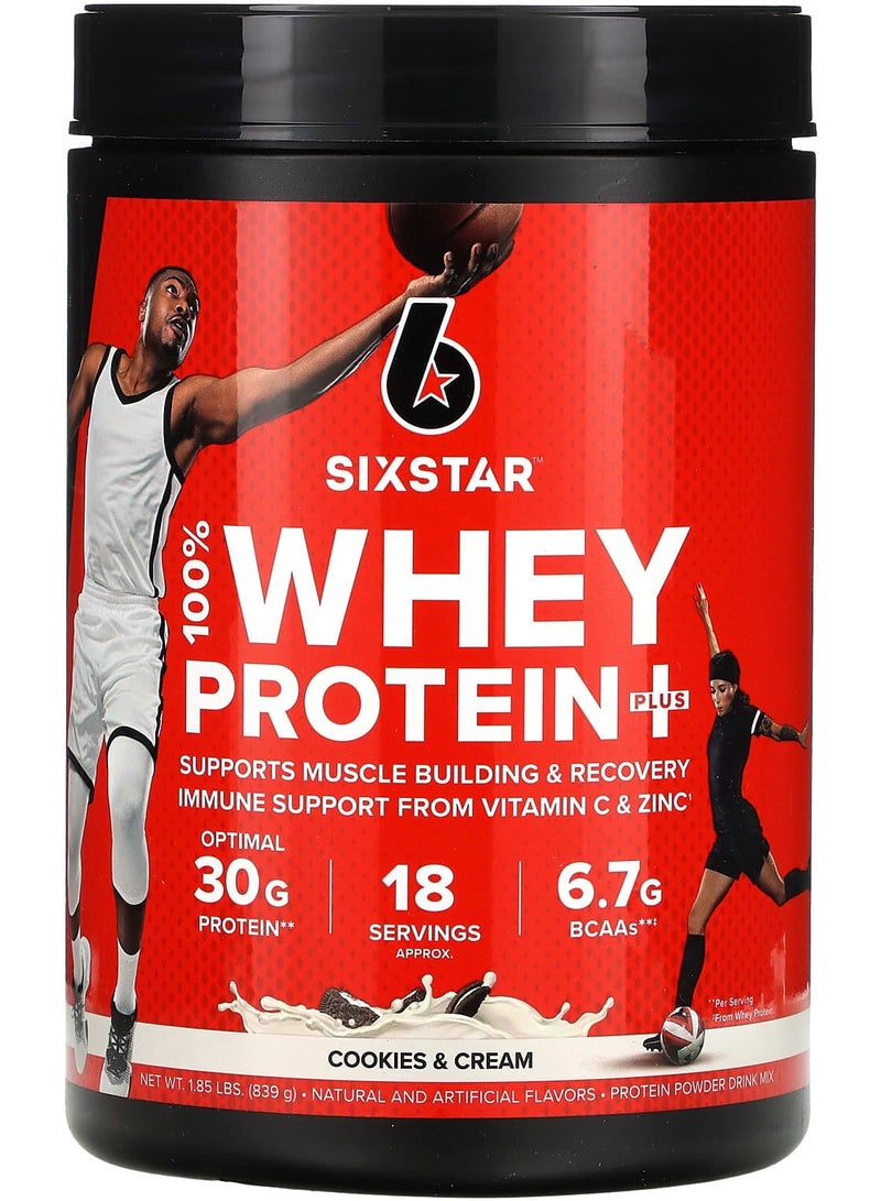 100% Whey Protein Plus, Cookies & Cream, 1.85 lbs (839 g)