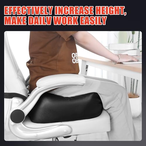HOMBYS Extra Thick Chair Cushions for Office6 in Breathable Adult Booster Seat for CarWaterproof Car Seat Cushion to Raise Seat HeightPU Leather Desk Chair Cushion for Long Sitting - Image 3