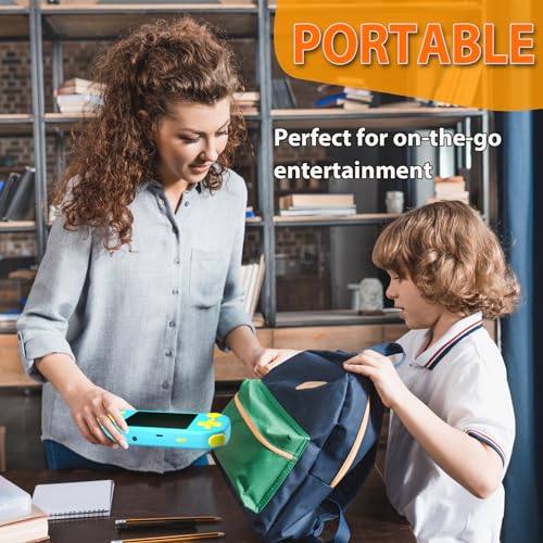 BEICO Handheld Games for Kids Adults with Built in 268 Classic Retro Video Games,3.0'' Color Screen Rechargeable Portable Arcade Gaming Player,Boys Girls Travel Electronics Toys Birthday Gift (A-Blue) - Image 5