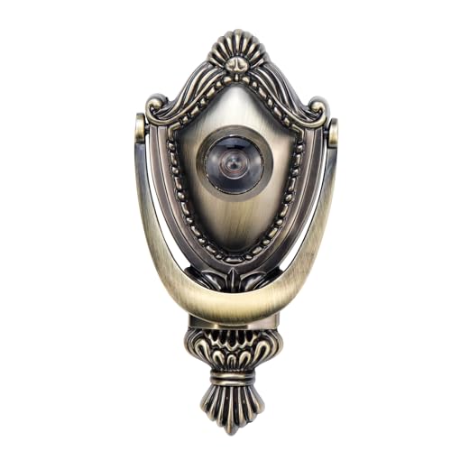 Woogim 1PC Bronze Door Knocker Zinc Alloy Vintage Door Knocker Door and Gate Knocker Handle Pull - Image 1