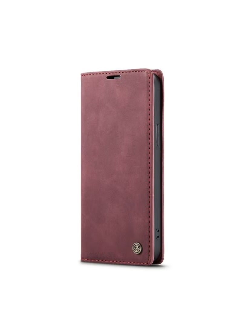 CaseMe iPhone 15 Pro Max/iPhone 15 Ultra Leather Case Wallet Flip Cover Card Slots Magnetic Closure Stand Phone Holder Function Fold Shockproof Protective Full Protection Anti-drop Anti-scratch Accessory  - Image 1
