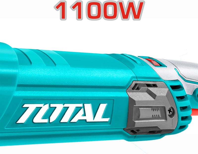 TOTAL 1100W Variable Speed Angle Grinder - 125mm (5") Professional Power Cutter with M14 Spindle & Auxiliary Handle - Image 3