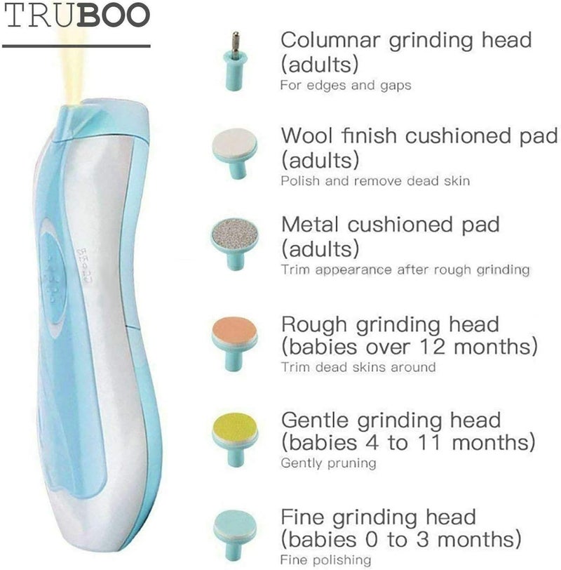 GLEVAR Electric Baby Nail File â€“ Infant Nail Care Kit with LED Light â€“ Safe Toenail & Fingernail Trimmer for Newborns & Toddlers â€“ Gentle, Quiet, Battery-Operated Grooming for Babies - Image 5