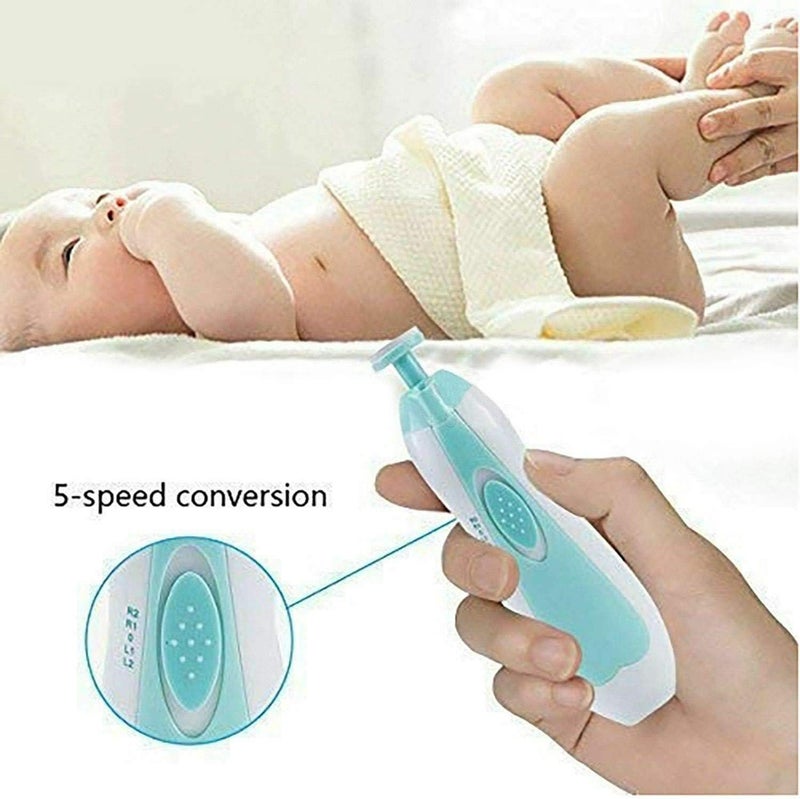 GLEVAR Electric Baby Nail File â€“ Infant Nail Care Kit with LED Light â€“ Safe Toenail & Fingernail Trimmer for Newborns & Toddlers â€“ Gentle, Quiet, Battery-Operated Grooming for Babies - Image 2