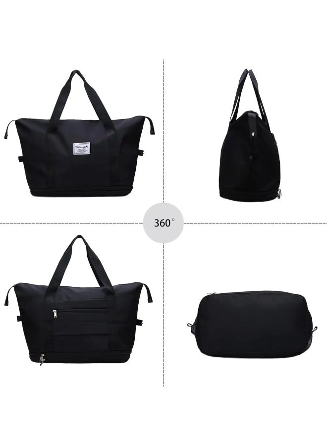شنطة سفر دفل هوبيفاز شنطة غسيل مقاومة للماء، كبيرة - أسود - Image 3