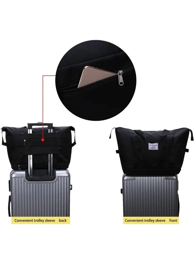 شنطة سفر دفل هوبيفاز شنطة غسيل مقاومة للماء، كبيرة - أسود - Image 2