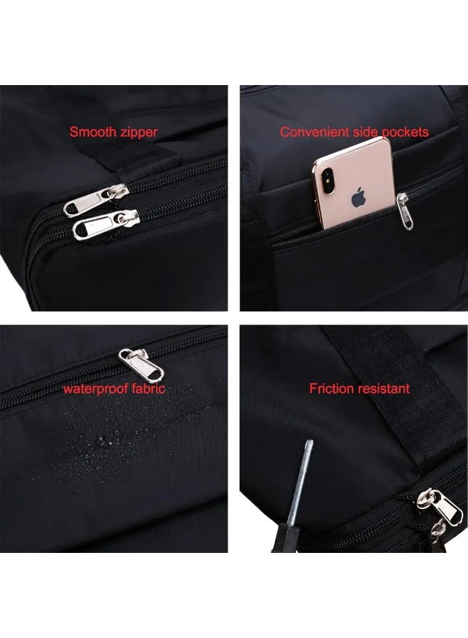 شنطة سفر دفل هوبيفاز شنطة غسيل مقاومة للماء، كبيرة - أسود - Image 4
