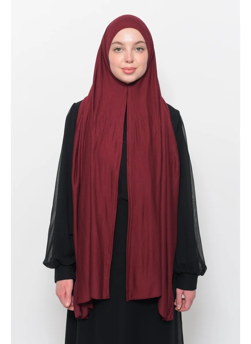 Altobeh Ready Practical Interlocking Luxury Organic Plain Combed Cotton Shawl Aligned-Dark Claret Red